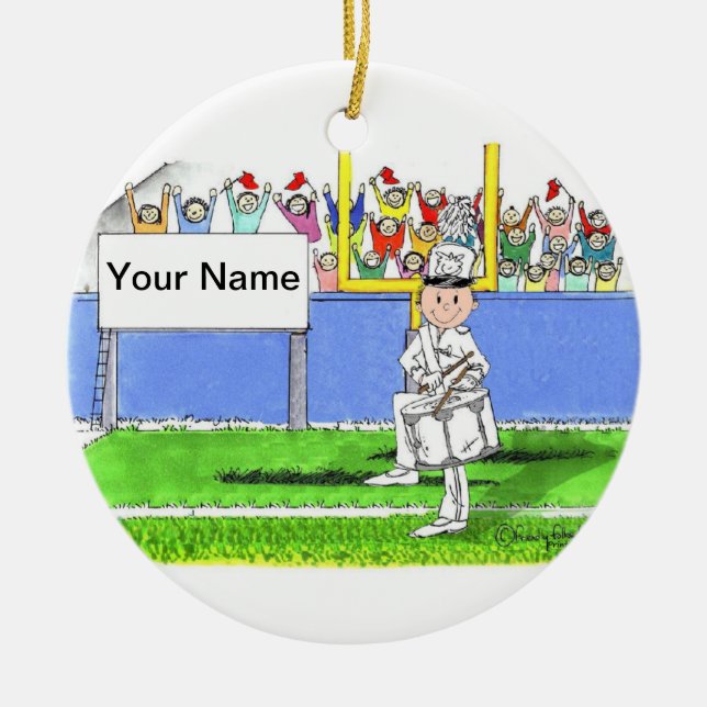 Band, Drum Snare - Male Ceramic Ornament (Front)