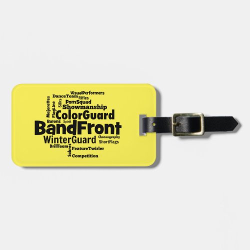 Band Front Word Cloud Luggage Tag