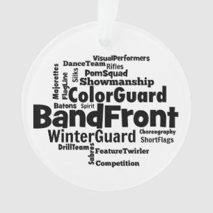 Band Front Word Cloud Ornament