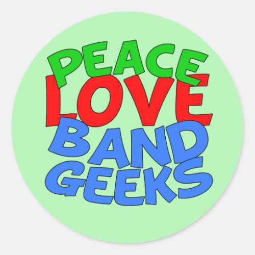 Band Geek Classic Round Sticker