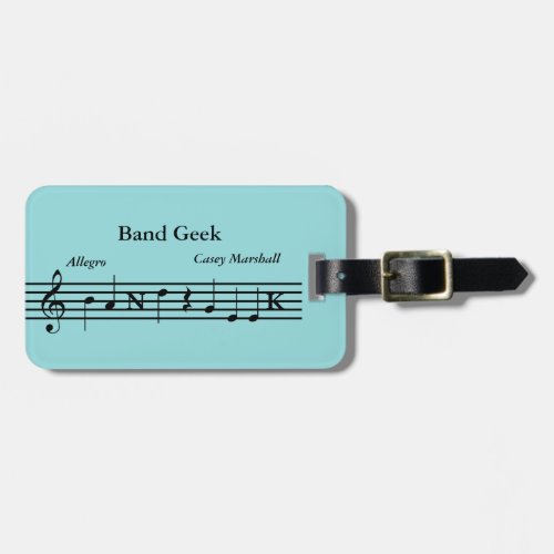 Band Geek Personalized Luggage Tag