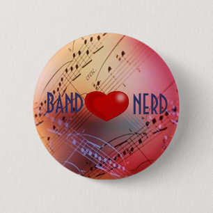 Band *heart* Nerd Button