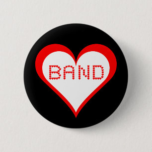 Band Hearts Button