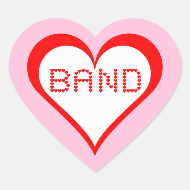 Band Hearts Heart Sticker (Front)