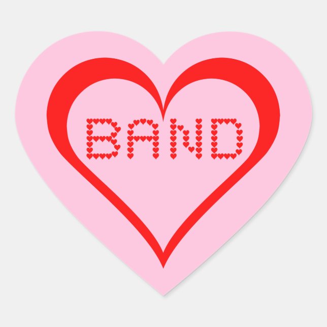 Band Hearts Heart Sticker (Front)