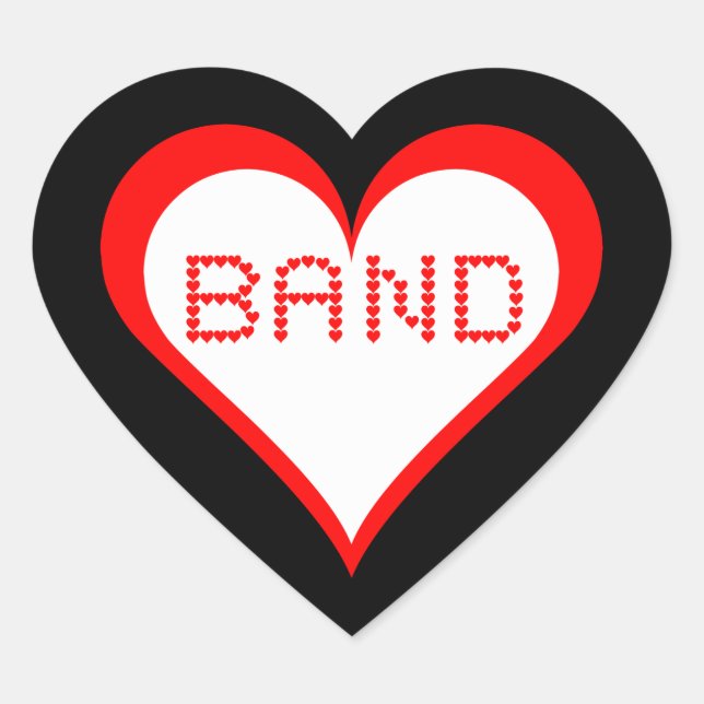 Band Hearts Heart Sticker (Front)