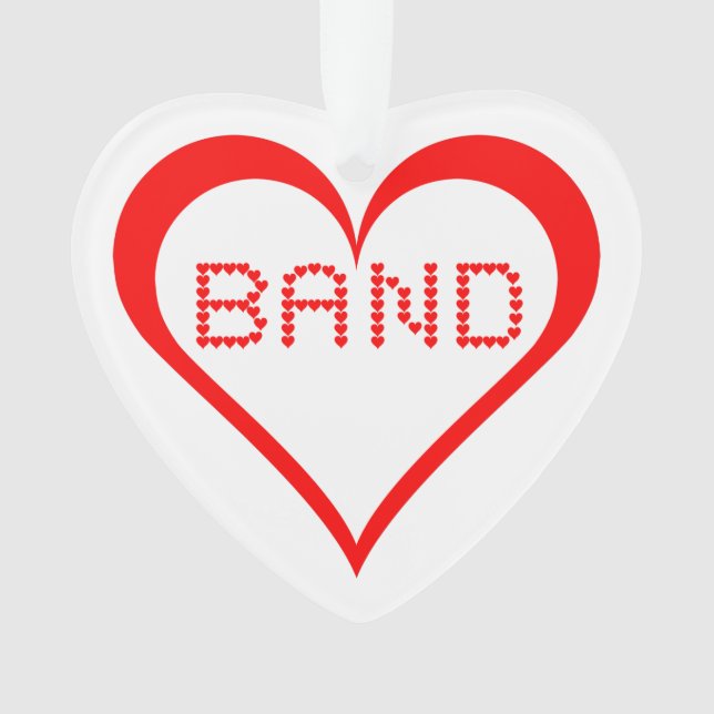 Band Hearts Ornament (Front)