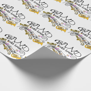 Band Kicks Brass Wrapping Paper
