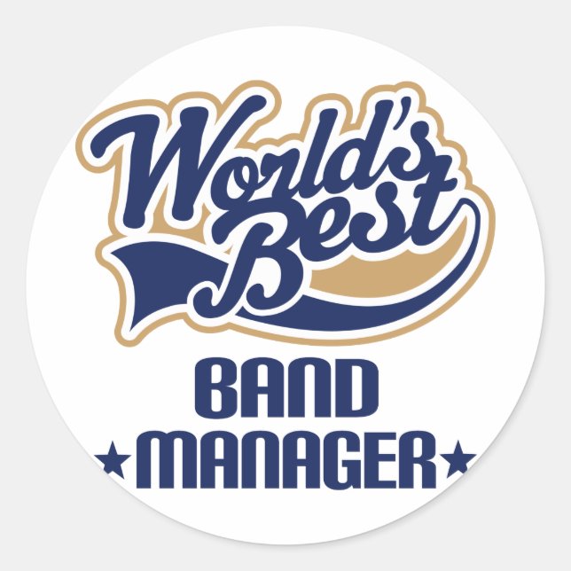Band Manager Gift Classic Round Sticker (Front)