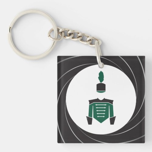 Band _ Marching Band Green Keychain