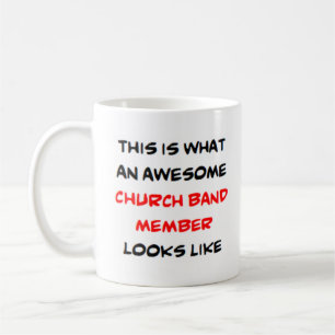 band member church, awesome coffee mug