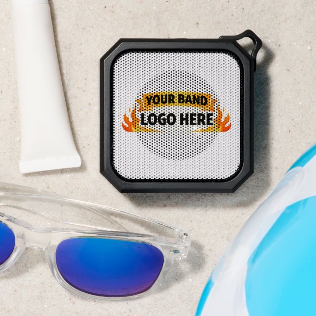 🎵 Band Merch Bluetooth Speaker | Custom Band Logo (Insitu(Beach))