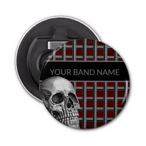 Band Merch Custom Name Skull Rock Metal Music Bottle Opener
