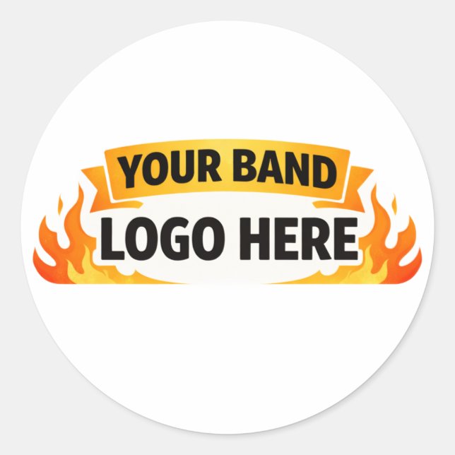 🎵 Band Merch Sticker | Custom Band Logo (Front)