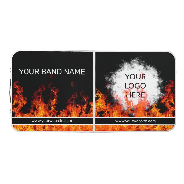 Band Merch Table Flames Rock Show Music Festival (Top)