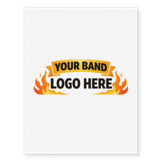 🎵 Band Merch Temporary Tattoo | Custom Band Logo
