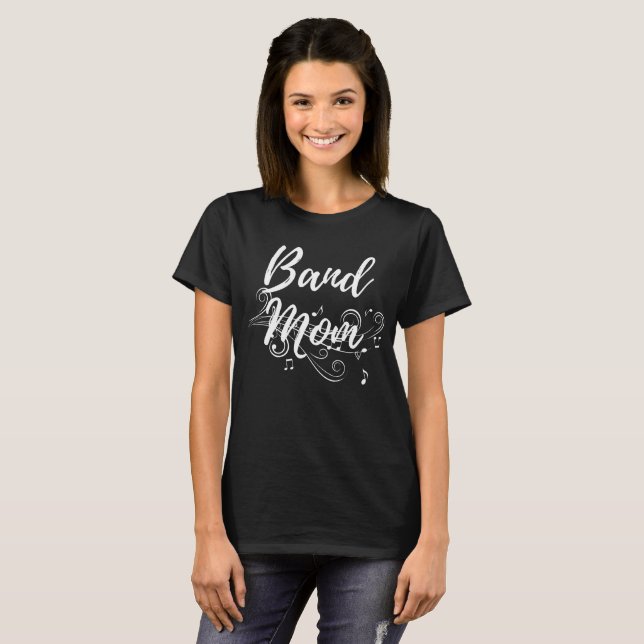 Band Mom Cute T-Shirt For Marching Band Mothers (Front Full)