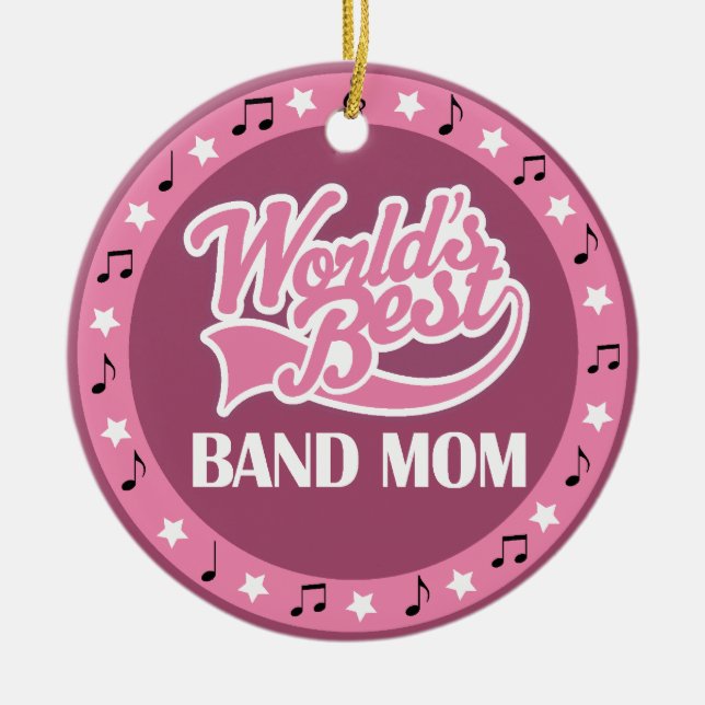 Band Mom Gift For Her Ceramic Ornament (Front)