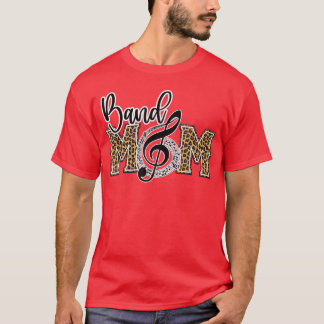 Band Mom Leopard Print Proud Band Mom vintage T-Shirt