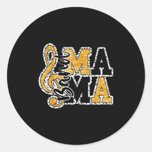 Band Mom Life Mother's Day Band Mama Marching Band Classic Round Sticker