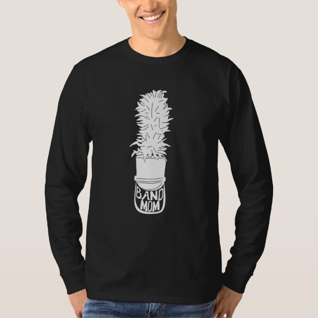 Band Mom Marching Band Hat With Feather Graphic T-Shirt (Front)