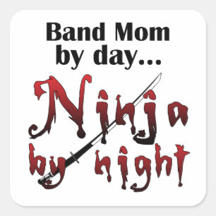 Band Mom Ninja Square Sticker
