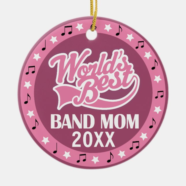 Band Mom Personalized Thank You Gift Ceramic Ornament (Front)