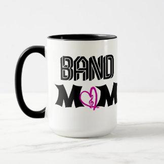 Band Mom with Heart Music Note Mug