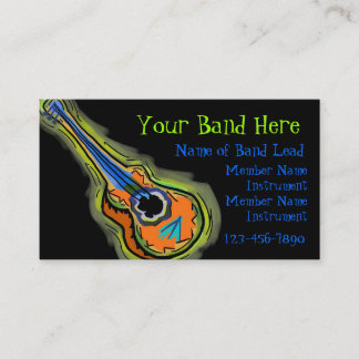 Band Musician customizable business cards