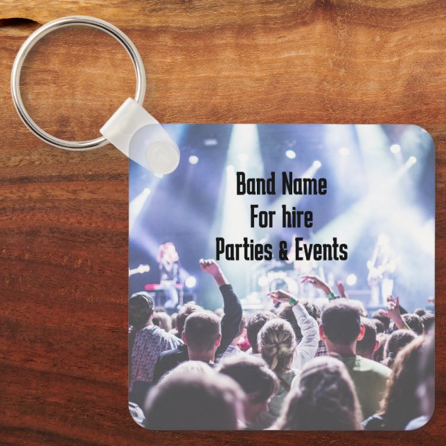 Band Musician QR code Advertisement  Keychain (Front)