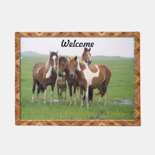 Band Of Appaloosa Horses Doormat