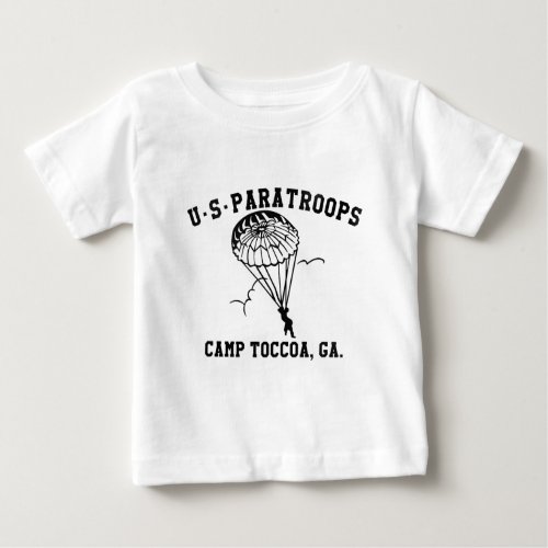 Band of Brothers Currahee US Paratrooper Toccoa Baby T_Shirt