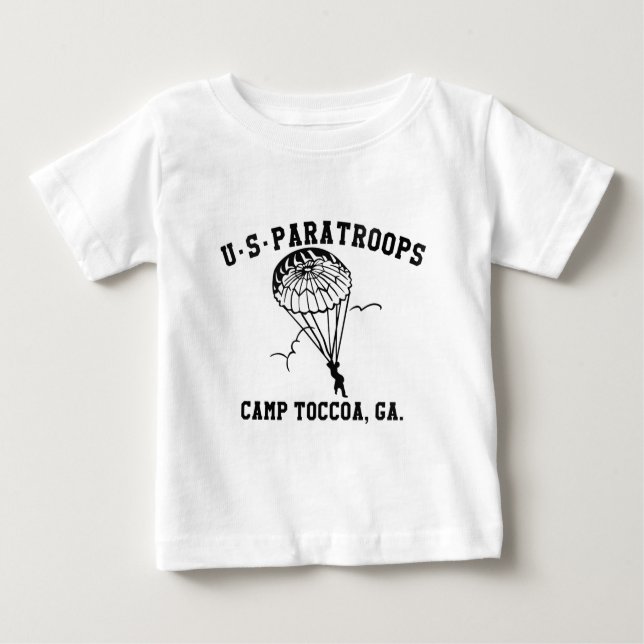 Band of Brothers Currahee US Paratrooper Toccoa Baby T-Shirt (Front)