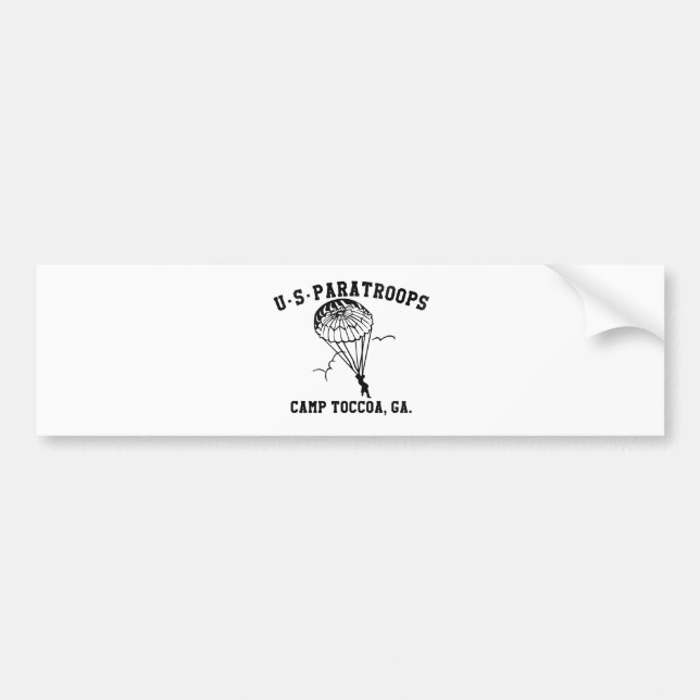 Band of Brothers Currahee US Paratrooper Toccoa Bumper Sticker (Front)