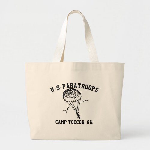 Band of Brothers Currahee US Paratrooper Toccoa Large Tote Bag