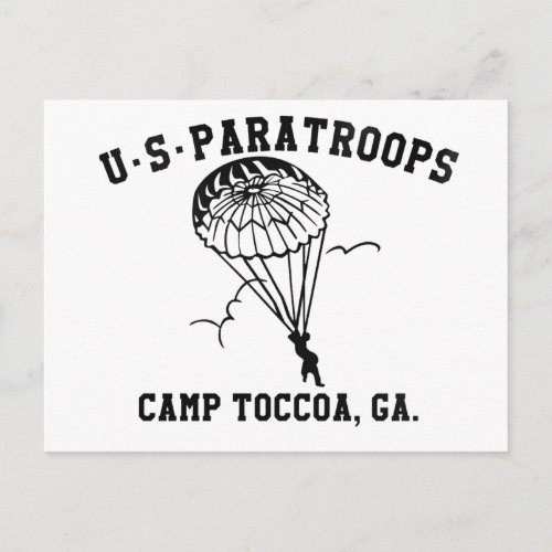 Band of Brothers Currahee US Paratrooper Toccoa Postcard