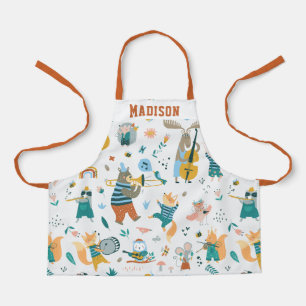 Band of Colorful Animals Apron