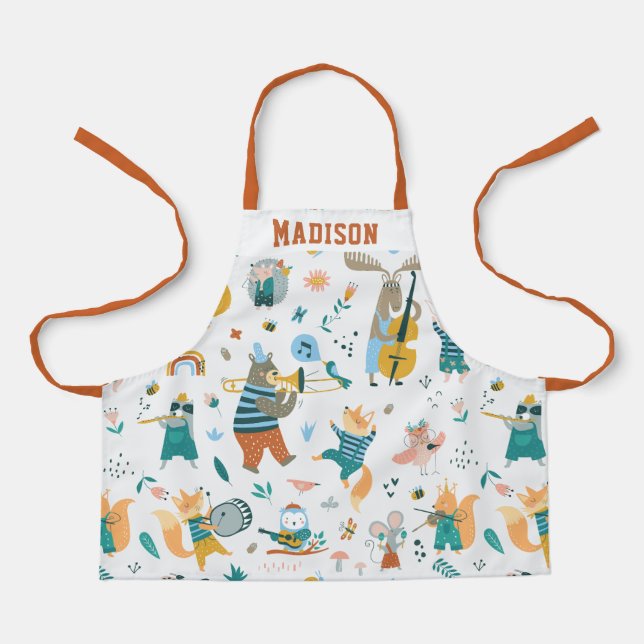 Band of Colorful Animals Apron (Front)