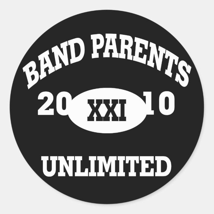 Band Parents Unlimited 2010 Sticker