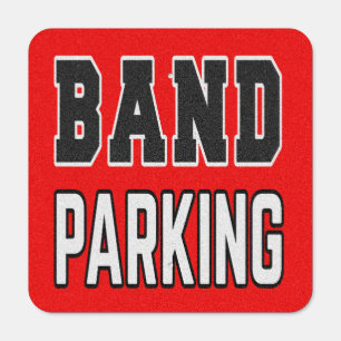 Band Parking Metal Sign