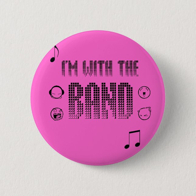 band pinback button (Front)
