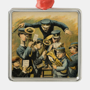 Band rehearsal metal ornament