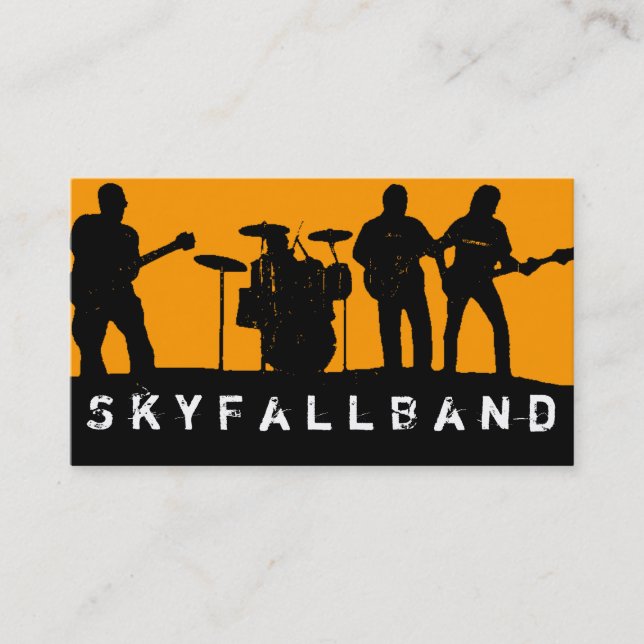 Band, Rock, Singers Performance Entertainment Business Card (Front)