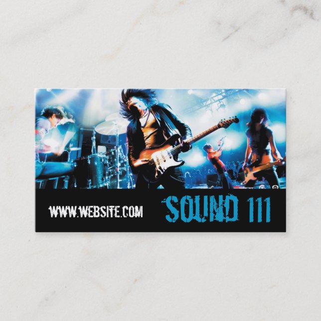 Band Rock Singers Performance Entertainment cool Business Card (Front)