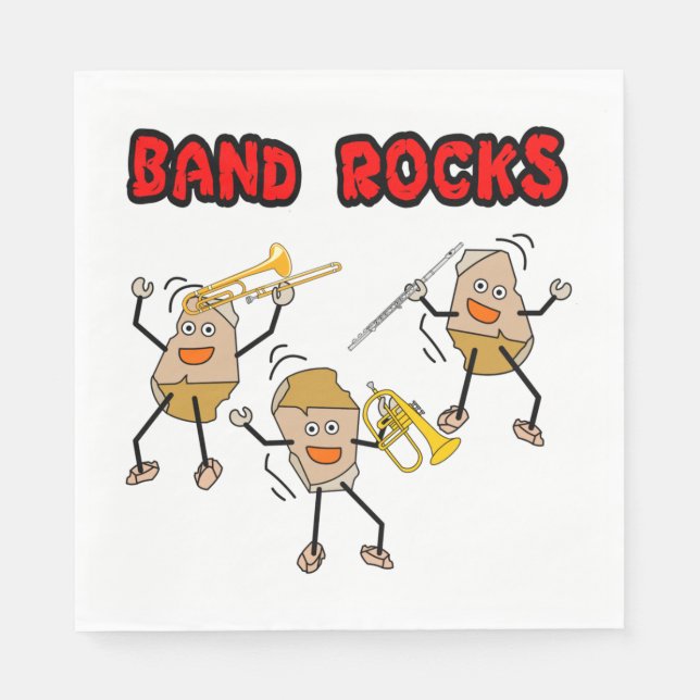 Band Rocks Napkins (Front)