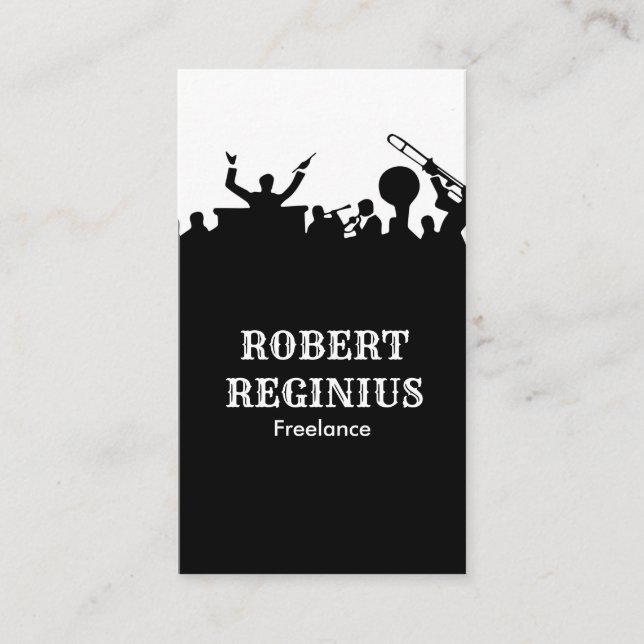  Band Silhouette Business Card (Front)