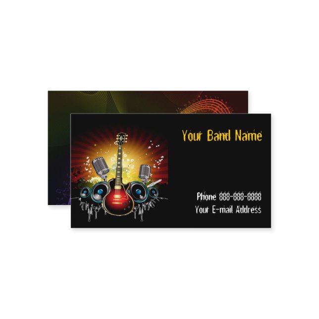 Band Singer Business Card (Front/Back In Situ)