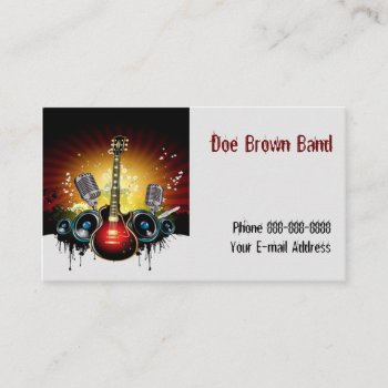 Band Singer Business Card by Business_Creations at Zazzle