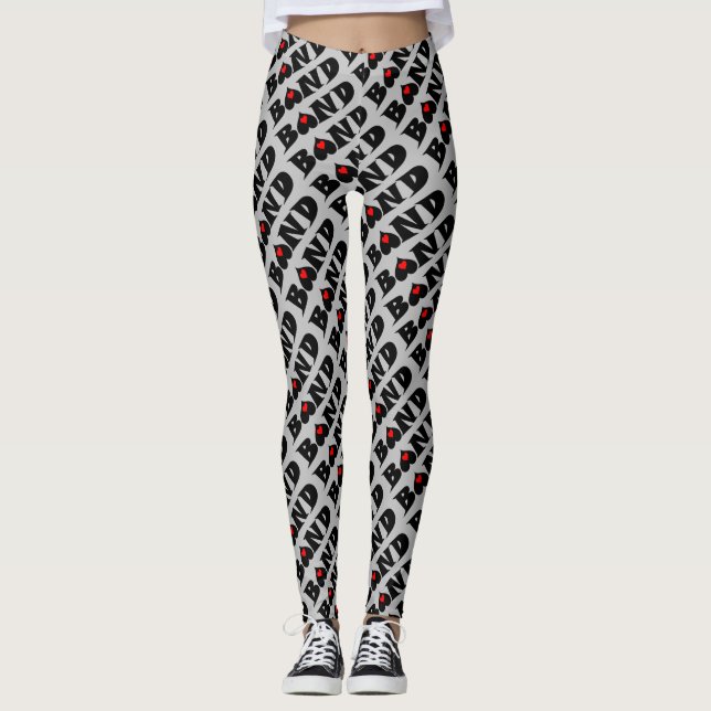 Band Small Heart  Leggings (Front)