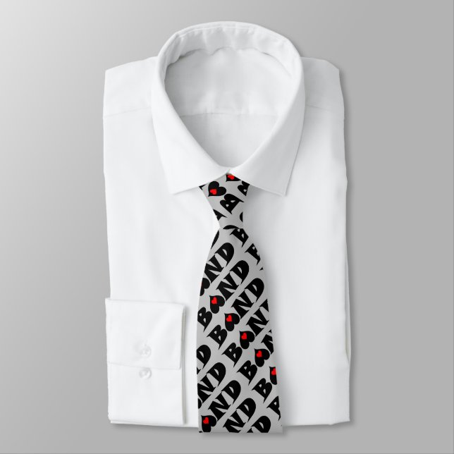 Band Small Heart Neck Tie (Tied)